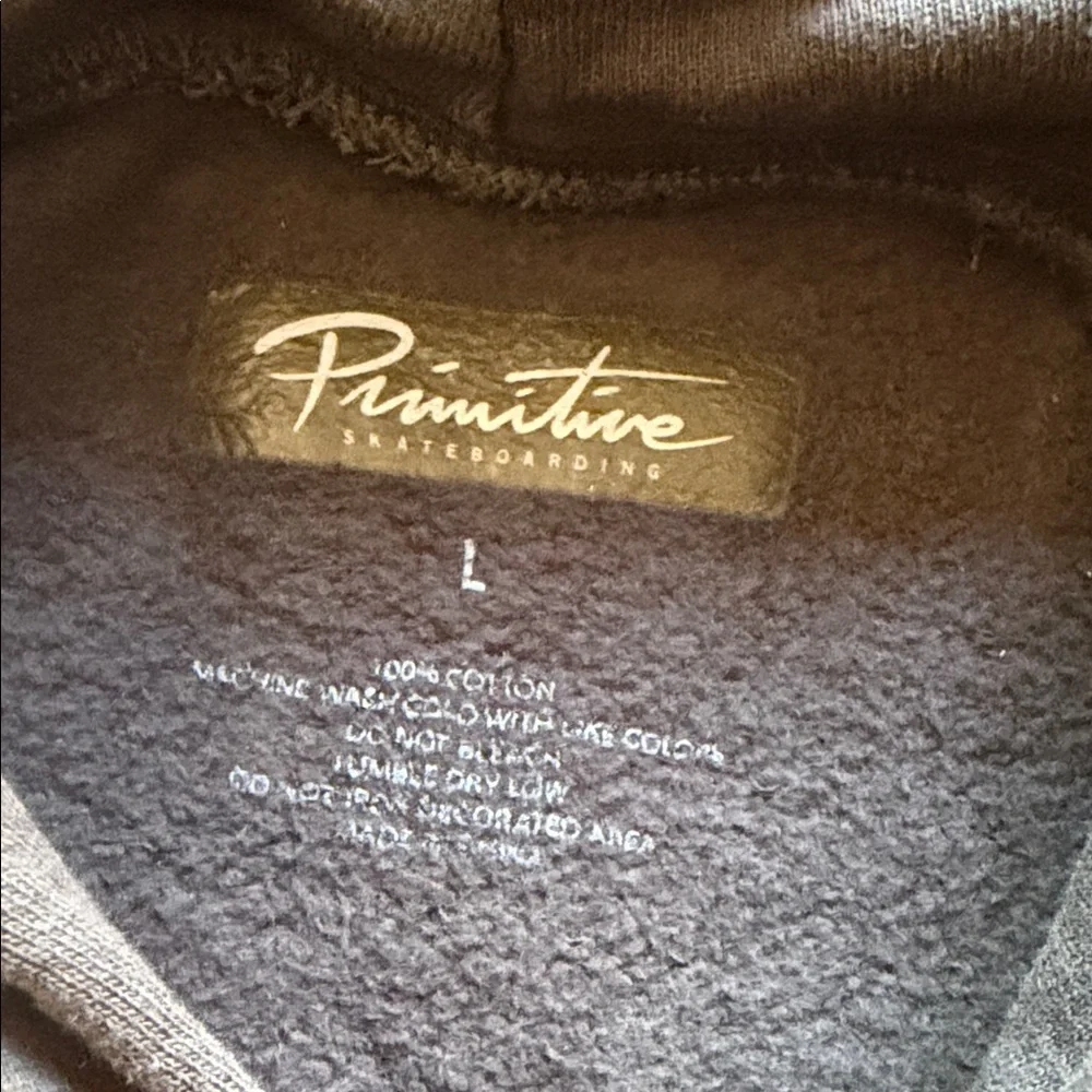 Primitive Men's Dark Gray Pullover Hoodie with Small Chest Logo - Picture 5 of 6